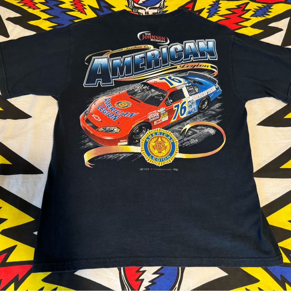 Vintage Nascar Jerick Johnson American Legion 76 Racing Monte Carlo SS T Shirt